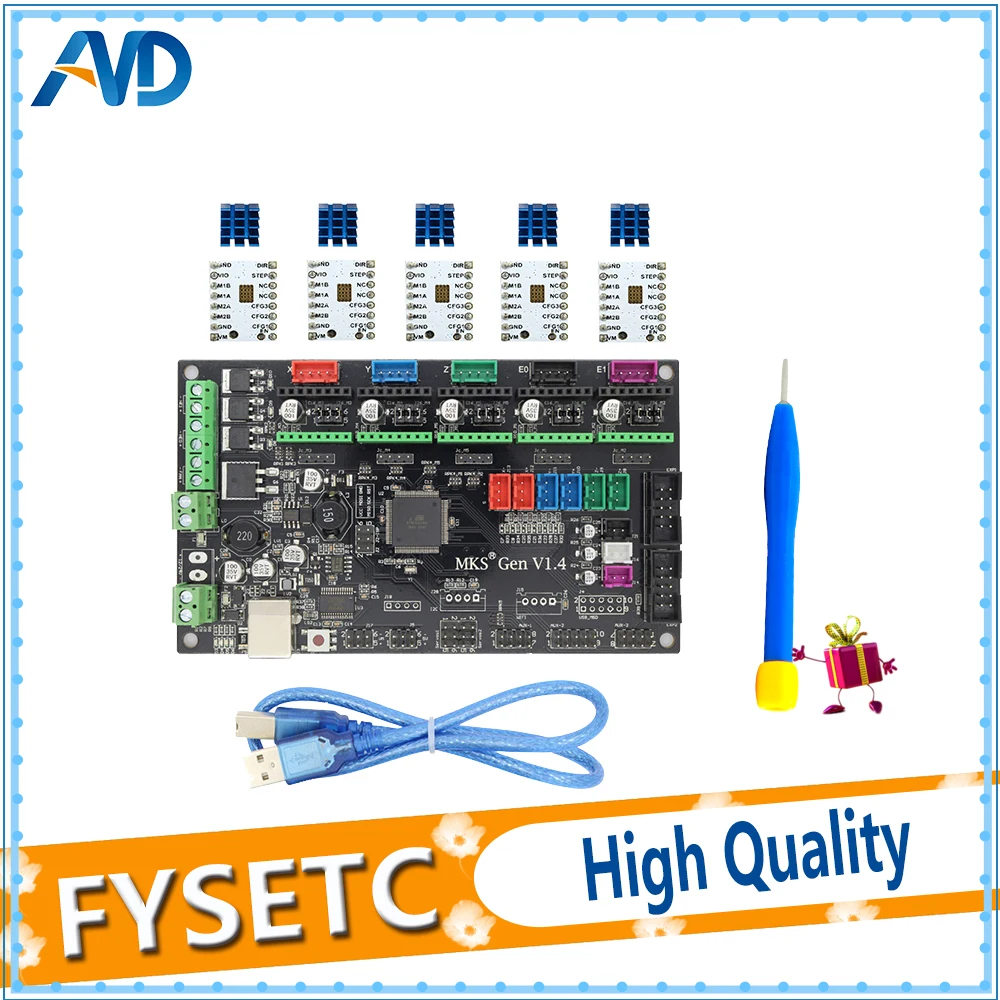 

Gen V1.4 3D printer kit with Gen V1.4 Control Board + 5PCS TMC2100 /TMC2130/TMC2208v1.2/DRV8825/A4988 Driver