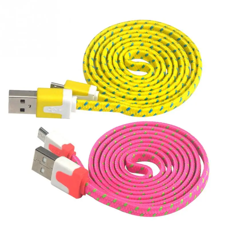 

Date Cable V8 Connector 3FT Rope Micro USB Charge Sync Data Cord for Mobile Phone Flat Wire Line Charging Cable 1m/2m/3 meter &