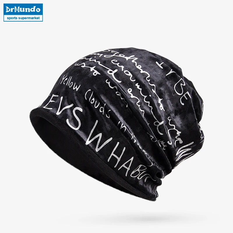 

Winter Sport Ski Face Mask Fleece Beanie Hats Warm Letter Velvet Outdoor Cycling Snow Bibs Cap Women Bonnet Hat Mask Scarf