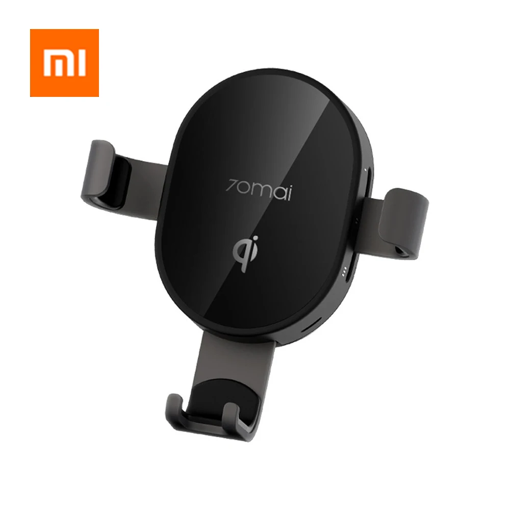 Популярное оригинальное автомобильное зарядное устройство Xiaomi 70mai, сертификация QI, автомобильный держатель для телефона 10 Вт, Быстрое беспроводное зарядное устройство для Xiaomi huawei iPhone