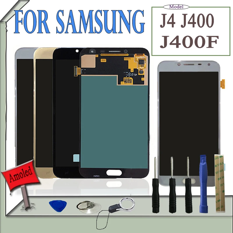 

SZHAIYU 5.5'' Super Amoled LCD Touch Screen Digitizer For Samsung Galaxy J4 J400 J400F SM-J400F / DS LCD Display