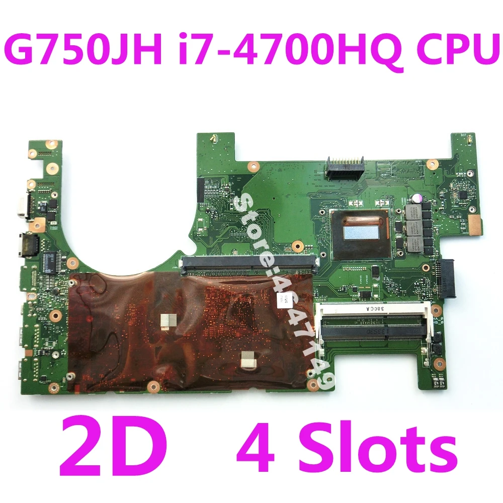 price cut  G750JH i7-4700HQ CPU 2D Mainboard For ASUS G750J G750JW G750JH laptop motherboard G750JH Motherboar