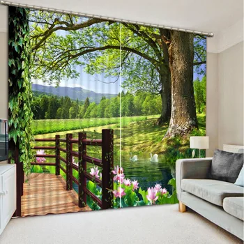 

scenery curtains 3D Printing Curtains High Quality HD Blackout Curtains Bedding Room Living Room Sunshade Window 3d Curtain