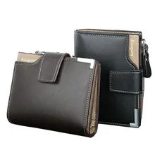 Men’s Wallets Short Zipper Pocket Coin bag Photo Card Holder Purse PU Leather Clutch Wallet Boy Student wallet Cash clips