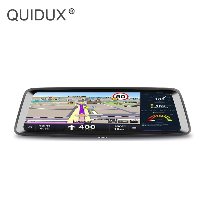 QUIDUX A9 потоковое зеркало заднего вида 10 дюймов rom 16G + ram 1G 4G Android gps навигация