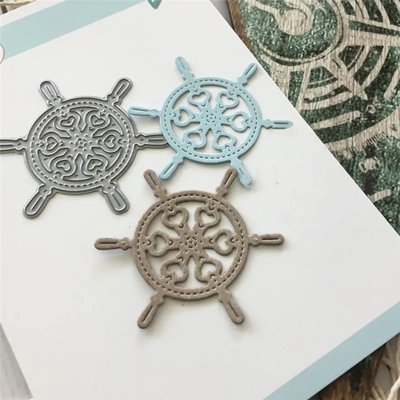 

GJCrafts Ocean Series Rudder Metal Cutting Dies for Card Making DIY Scrapbooking Embossing Cuts Craft Die New 2019 for Dies