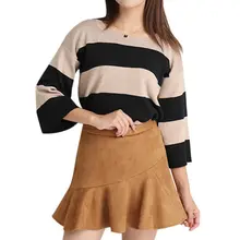 Элегантная пикантная Женская юбка-Русалка, высокая однотонная повседневная короткая юбка с оборками, облегающая юбка-карандаш, приталенная Женская юбка