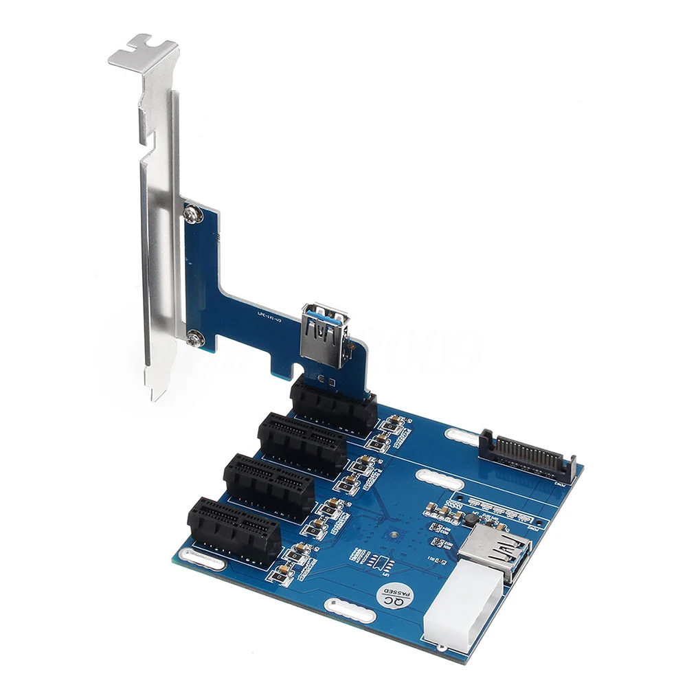 USB 3,0 PCI-E Post Card 1X Комплект расширения PCI-E для PCIe Riser Card 1 до 4 портов переключатель мультипликатор концентратор Pci Sata адаптер