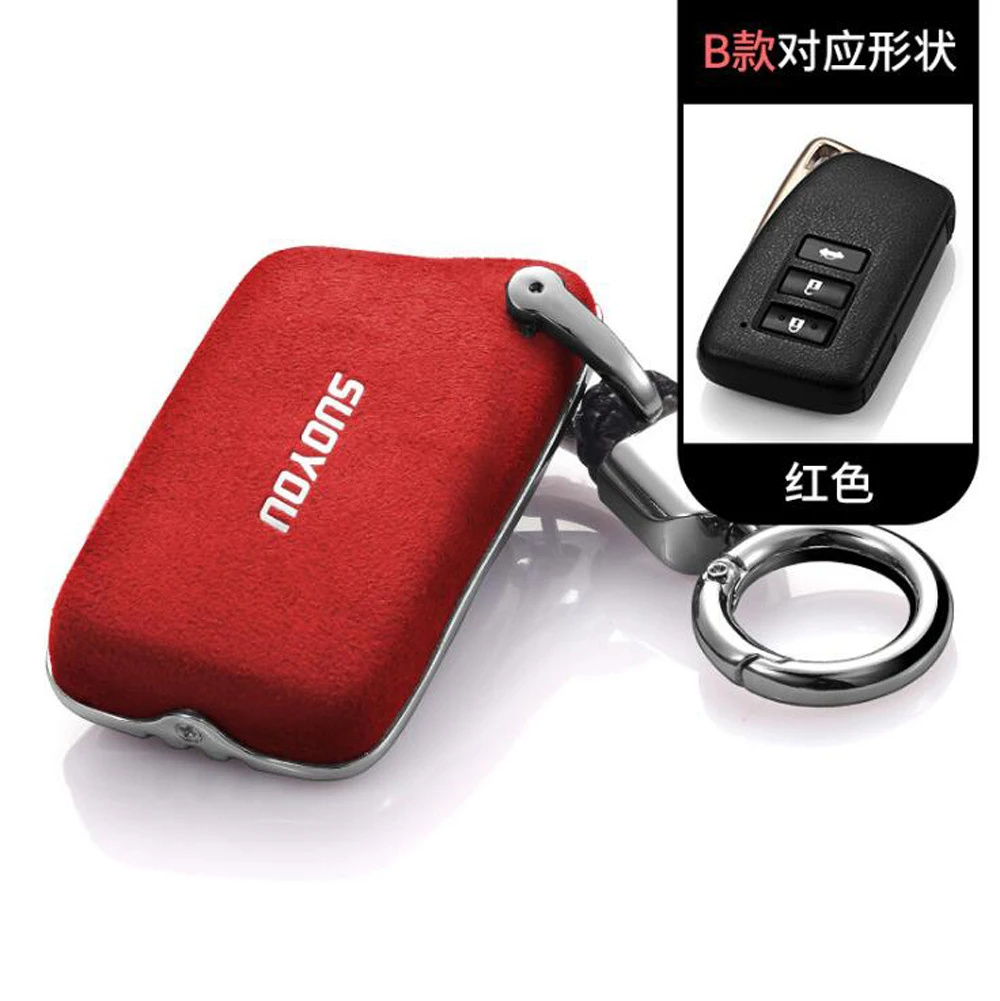 

High Quality Luxury Car Key Case Cover Genuine Leather Galvanized Alloy For LEXUS 2018 ES200 ES260 ES300h ES350 Car Styling