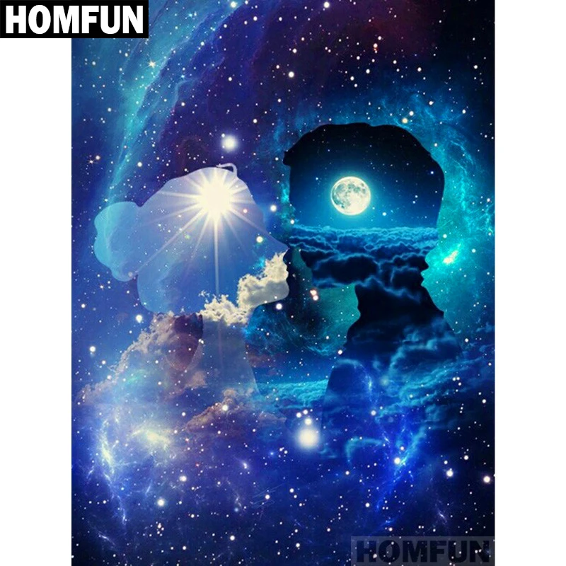 Набор для алмазной вышивки HOMFUN A01529 алмазная живопись звезда пара вышивка