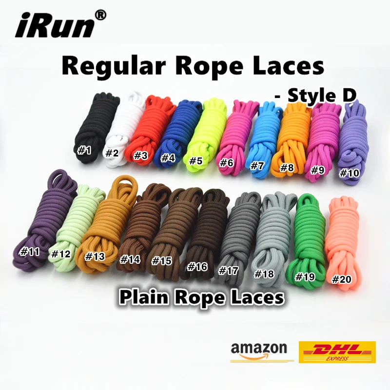Round Thick Bright Plain Color Fitness Sports Rope Bootlaces Strings