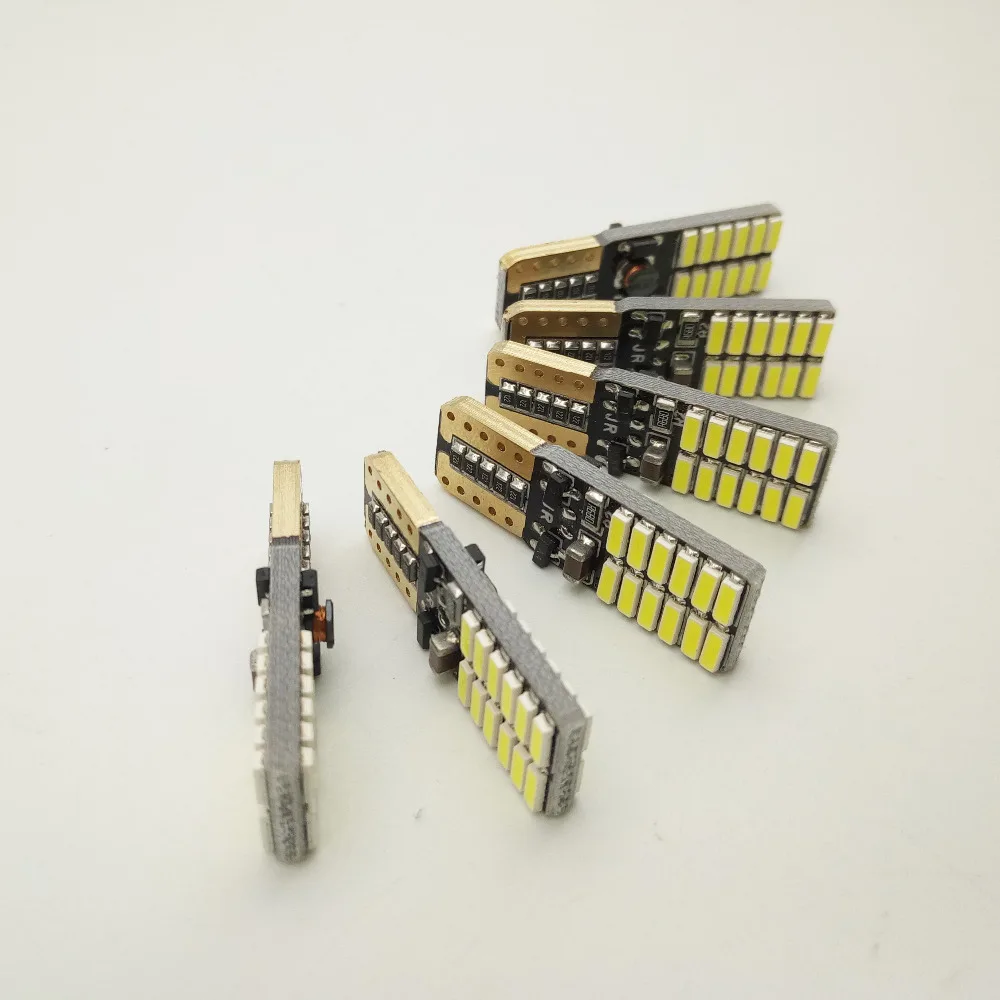100 шт. CANBUS T10 W5W 194 501 24smd светодиодный ная лампа для автомобиля без ошибок 4014 12 24 В