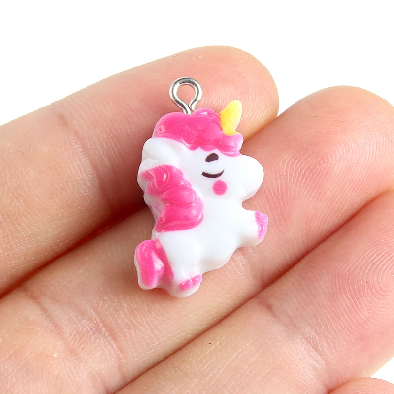 5 x Multicolor Star Unicorn Resin Pendant DIY Necklace Jewelry Making Gift