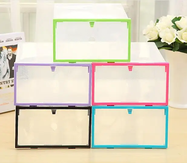 6 шт. складная коробка для хранения обуви|stackable shoe boxes|stackable storage boxesstackable plastic box |