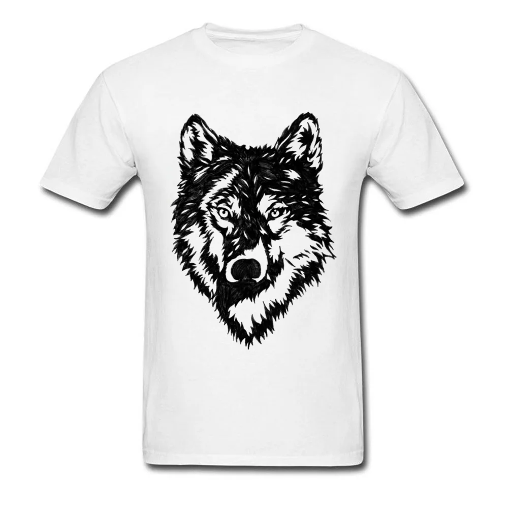 The Wolf One Custom Autumn 100% Cotton Fabric O Neck Men Tops & Tees Custom Sweatshirts 2018 Short Sleeve T Shirt The Wolf One white