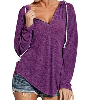 

2019 women hoodies sweatshirts ladies autumn winter fall clothing sweat shirts long sleeve v-neck casual hoodies