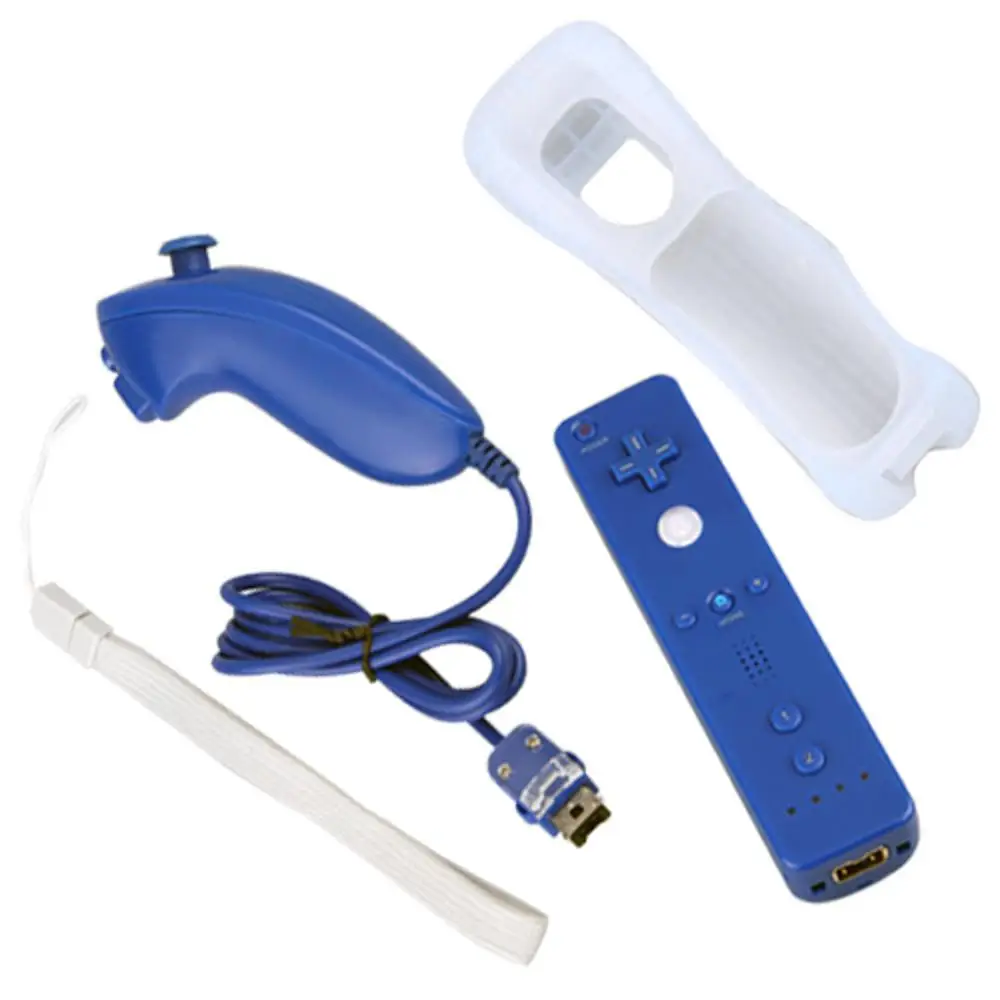 

Game Remote Nunchuck Nunchuk Controller Wiimote + Silicone Skin for Nintendo Wii