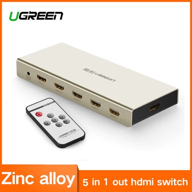 Best Price UGREEN HDMI Switch 4K x 2K 5 Port 5 in 1 HDMI Splitter Switcher Box Supports 3D Compatible for HDTVs Blu-ray Players Xbox PS3/4 Best Price UGREEN HDMI Switch 4K x 2K 5 Port 5 in 1 HDMI Splitter Switcher Box Supports 3D Compatible for HDTVs Blu-ray Players Xbox PS3/4