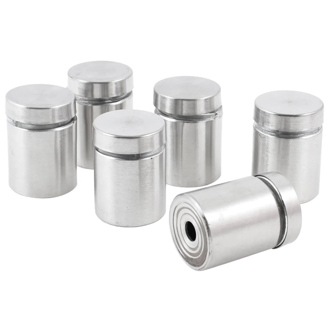 6 Pcs 19mm x 25mm Stainless Steel Frameless Standoff Clamp Hardware for