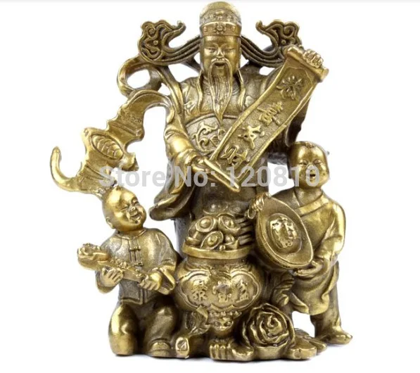 

Copper Sansen packed with ornaments for the home according Feng Shui Wealth copper handicrafts statue