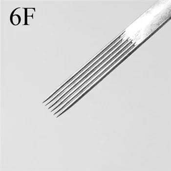 

Permanent Makeup 50Pcs /Lot 6F Assorted Flat Shaders Disposable Tattoo Needle 2015 Needle agujas tatuaje tatuagem maquiagem