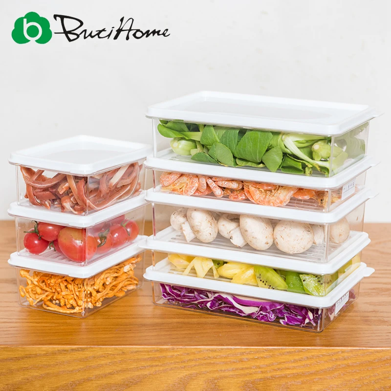 Butihome Food Storage Boxes Superimposed Transparent Fruits and