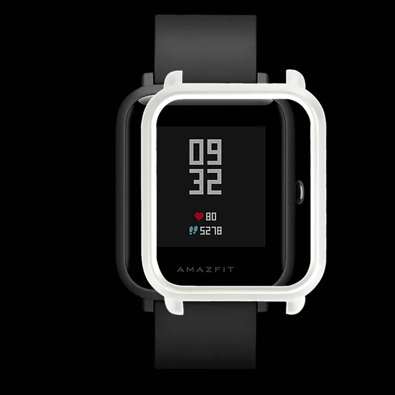 Цветной чехол из поликарбоната для Xiaomi Amazfit Bip BIT PACE Lite, Молодежные умные часы, защитная оболочка для Xiaomi Huami Amazfit Watch - Цвет: Белый