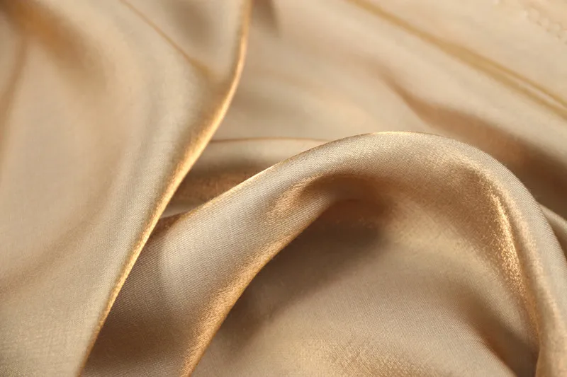 RUBIHOME(50x150 см) позолоченный шелк супер мягкая высокая драпировка блестящая атласная ткань для свадебного платья