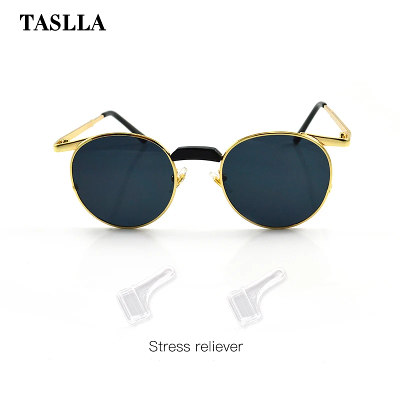 TASLLA 2019 Новый круглые очки женские дизайнерские модные солнечные очки сплава рама UV400 для отдыха на открытом воздухе для вождения очки S6907