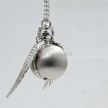 100 шт/партия Snitch белый стальной цвет ретро Корейская цепочка к свитеру ожерелье карманные часы