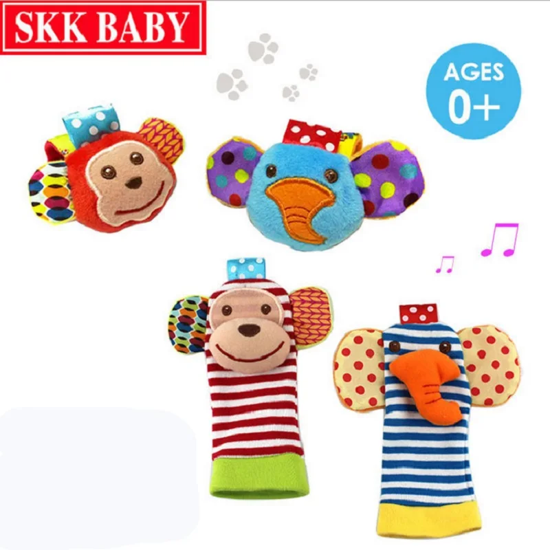 SKKBABY/детские носки для малышей; погремушка; игрушки; погремушка на запястье; носки для ног; детские носки 0-12 месяцев