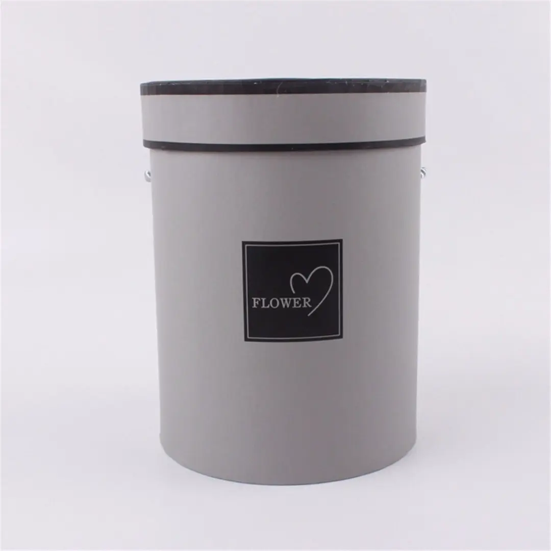 1Pc Creative Handheld Round Flower Bouquet Boxes Living Vases Florist Box Flower Plant Boxes D14*H18CM Drop Shipping