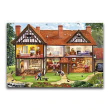 5d на заказ Алмазная картина с домом Пейзаж Вышивка крестиком Санта Клаус Снеговик hibah домашний декор pintura Алмазная мозаика Круз фильмы