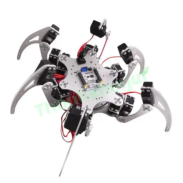 18DOF Aluminium Hexapod Spider Six Legs Robot Kit w/MG996R Servo& Ball Bearing 