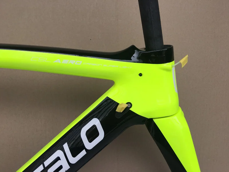 Cheap fluo yellow 2019 Carbon Road Bike Frame 47 50 53 55 57cm P03 glossy Carbon Frame Road Racing 6 colors bicycle frames 2