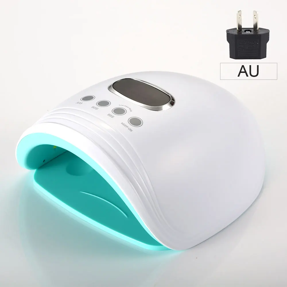 Cabina UV LED Gel Nail Dryer Lamp unha Professional Max60w Light Lamp for Gel Nails Polish Manicure 30Leds Nail Art Tool - Color: White-AU