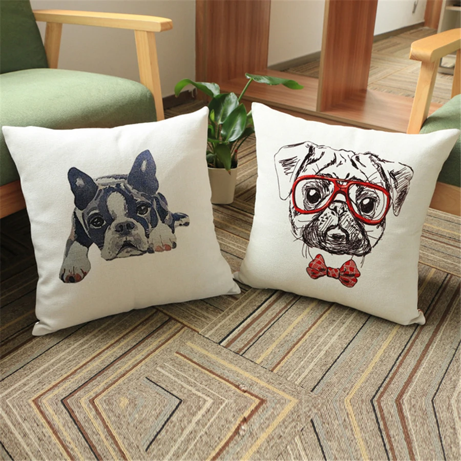 الثور الكلب حيوان الوسائد الزخرفية ل أريكة رمي الوسائد حالة cojines مكتب كرسي أريكة وسادة غطاء خمر ديكور المنزل e768 الثور الكلب حيوان الوسائد الزخرفية ل أريكة رمي الوسائد حالة cojines مكتب كرسي أريكة وسادة غطاء خمر ديكور المنزل e768