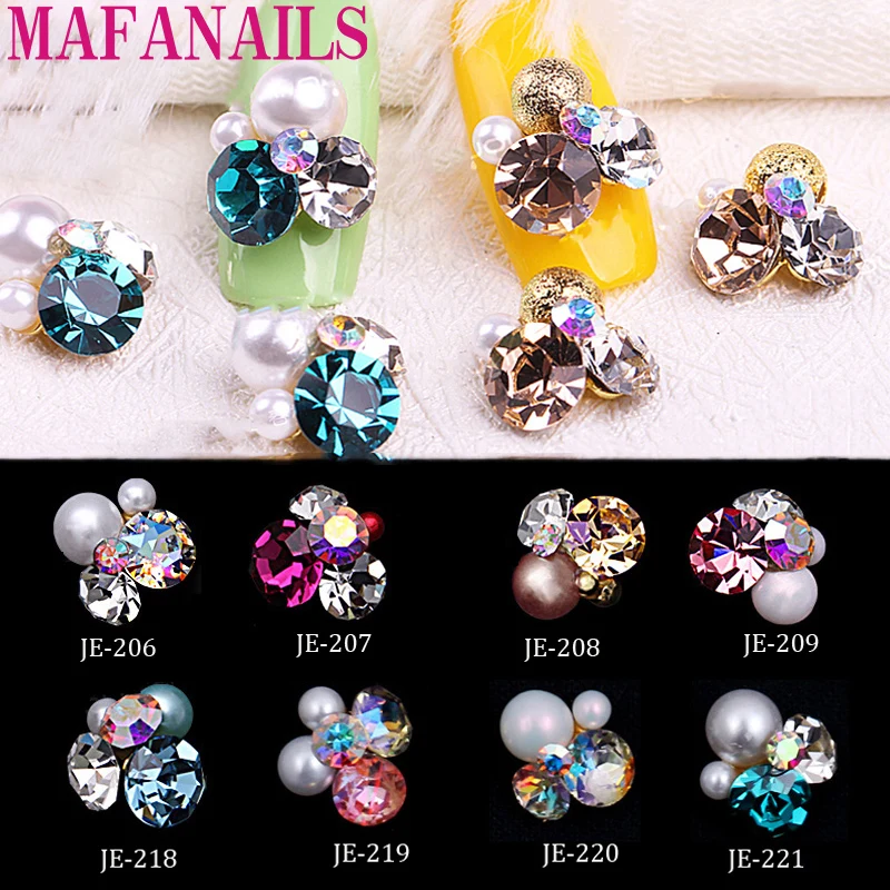 For Sale Rhinestone-Alloy Nail-Jewelry-Pendant Crystal Nail-Art-Decorations Glitter Bright-Pearl p6Km3m6e