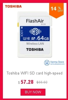 Toshiba Wifi sd-карта SLR камера карта памяти Высокоскоростная поддержка 4K Беспроводная sd-карта 16 ГБ 32 ГБ 64GBWiFi-SD карта памяти