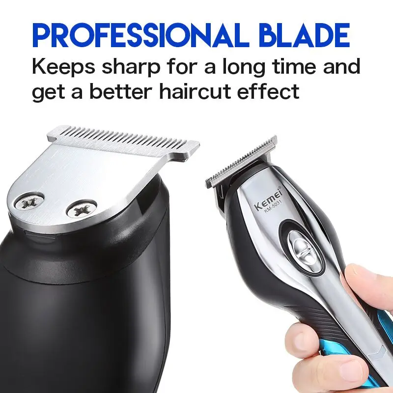  Kemei-5031 11 In 1 Rechargeable Hair Clipper Professional Electric Clipper Hair Trimmer Haircut Sha