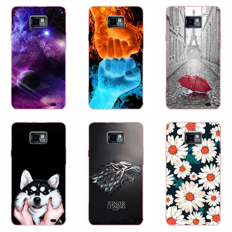 

Hard plastic Case For Samsung Galaxy S2 i9100 Colorful Painted Back Cover Shell Hard plastic Patterned fitted Phone Case