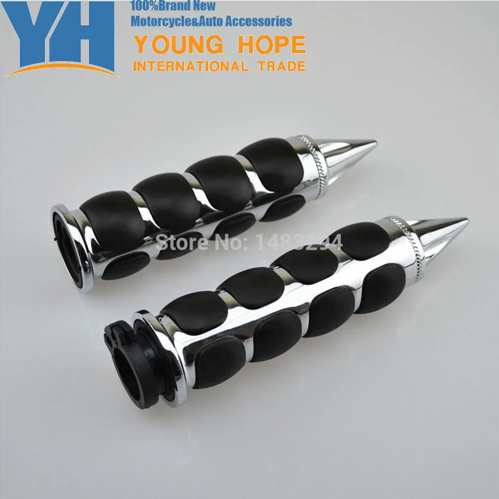 Chrome 1" Handle Grips Handlebar 25mm Fits fits for Harley Shadow