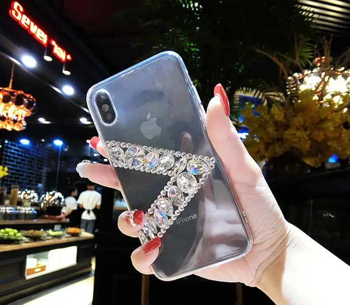 Креативный дизайн буквы V Стразы Алмазный чехол для телефона samsung Galaxy A8 A6 плюс A7 A5