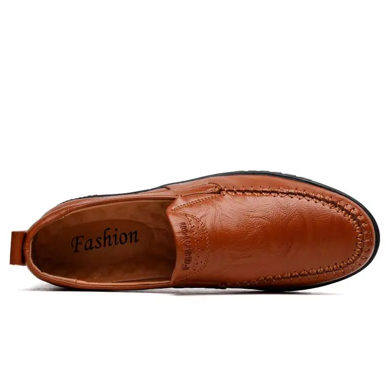 Holes Men Loafers Lazy Men Shoes Genuine Leather Shoes Men Casual Shoes Footwear Chaussure Homme Moccasins Slip On Driving Shoes