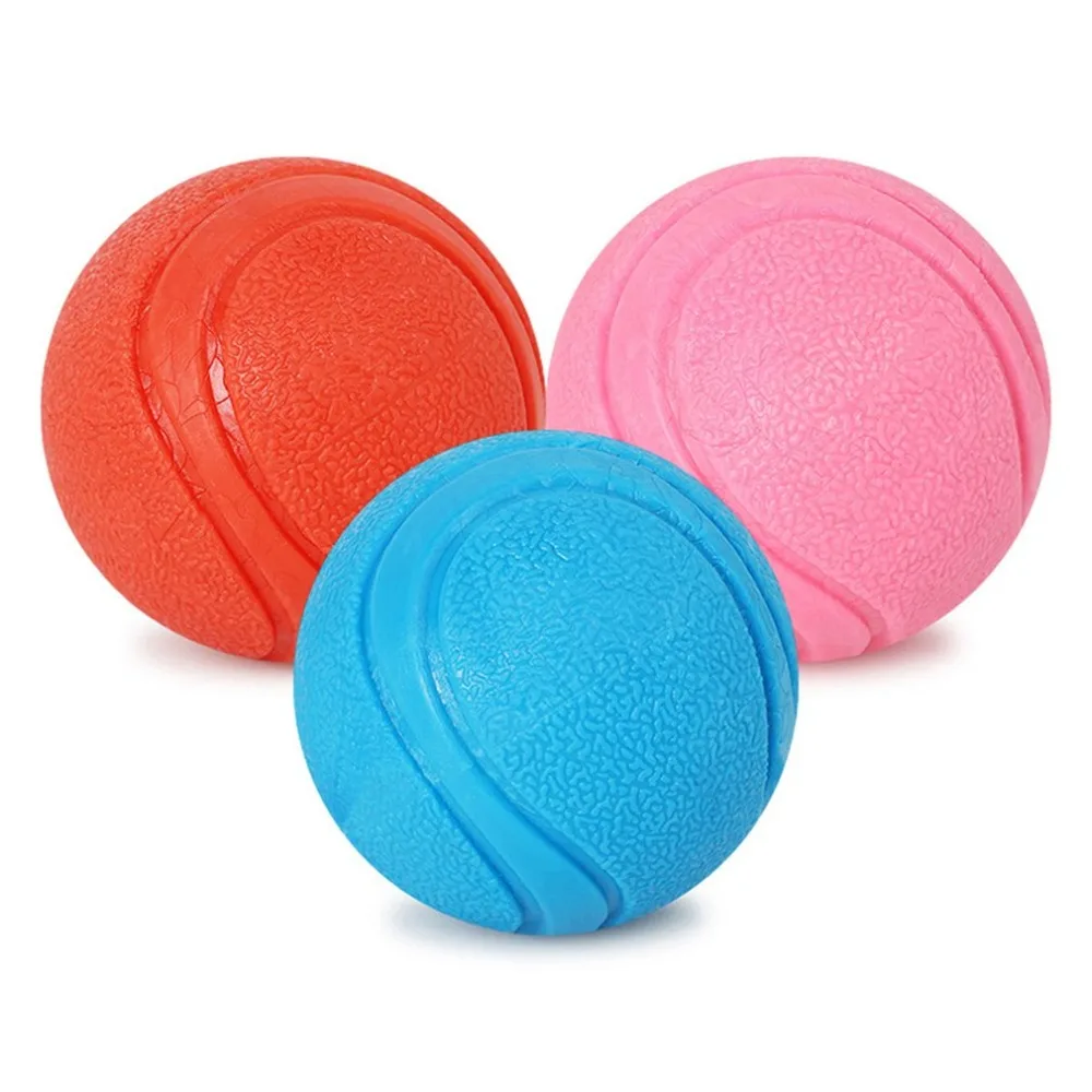 

Cat Dog Toy Balls Durable Rubber Bite-Resistant Pet Dogs Balls Safe Non-Toxic Training Balls for Pet Puppies random color