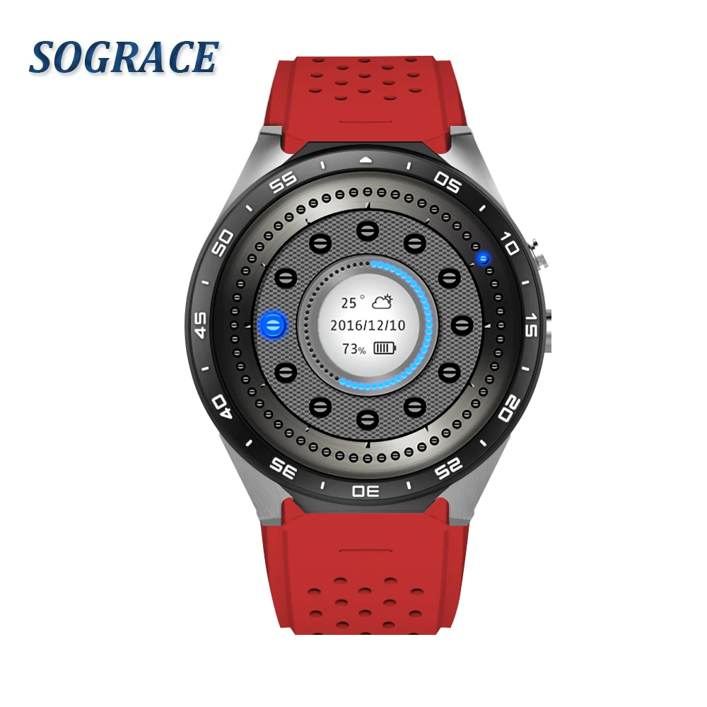 SOGRACE гарнитура для умных часов 3g KW88 Smartwatch 2018 монитор сердечного ритма Смарт часы