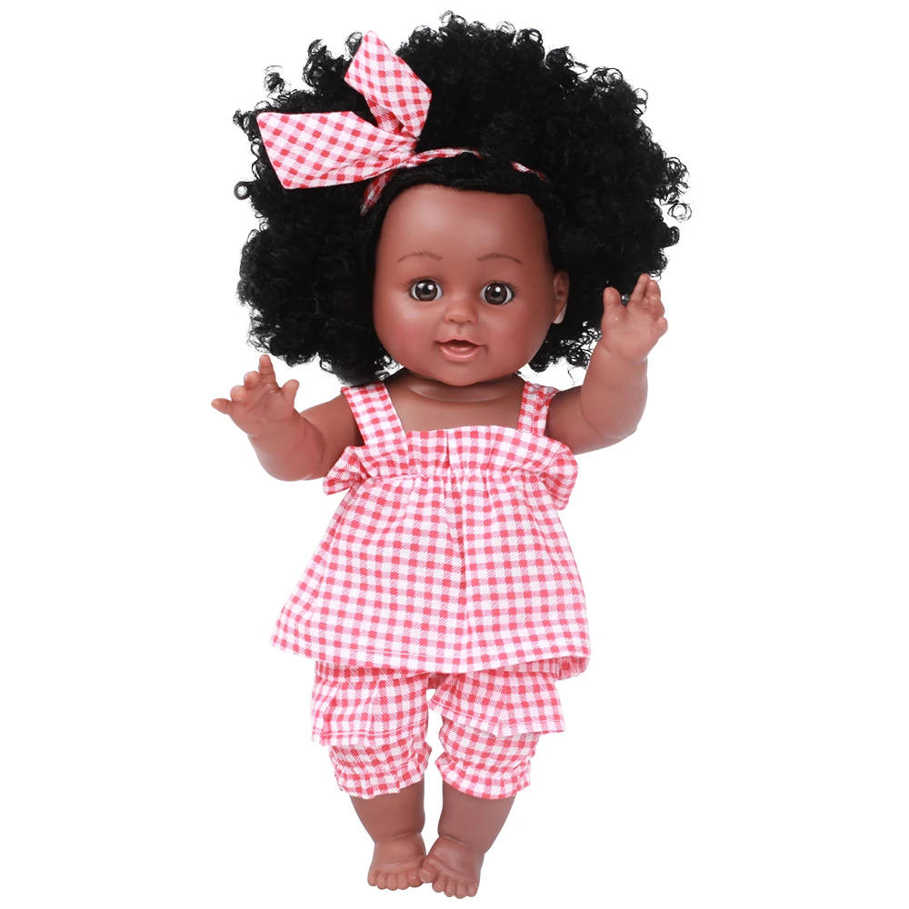 Fortaleza Niños filtrar Muñeca recién nacida africana negra de 30cm para niños, muñeco de vinilo de  simulación, juguetes baratos para dormir, acompañar a la calma,  regalos|Muñecas| - AliExpress