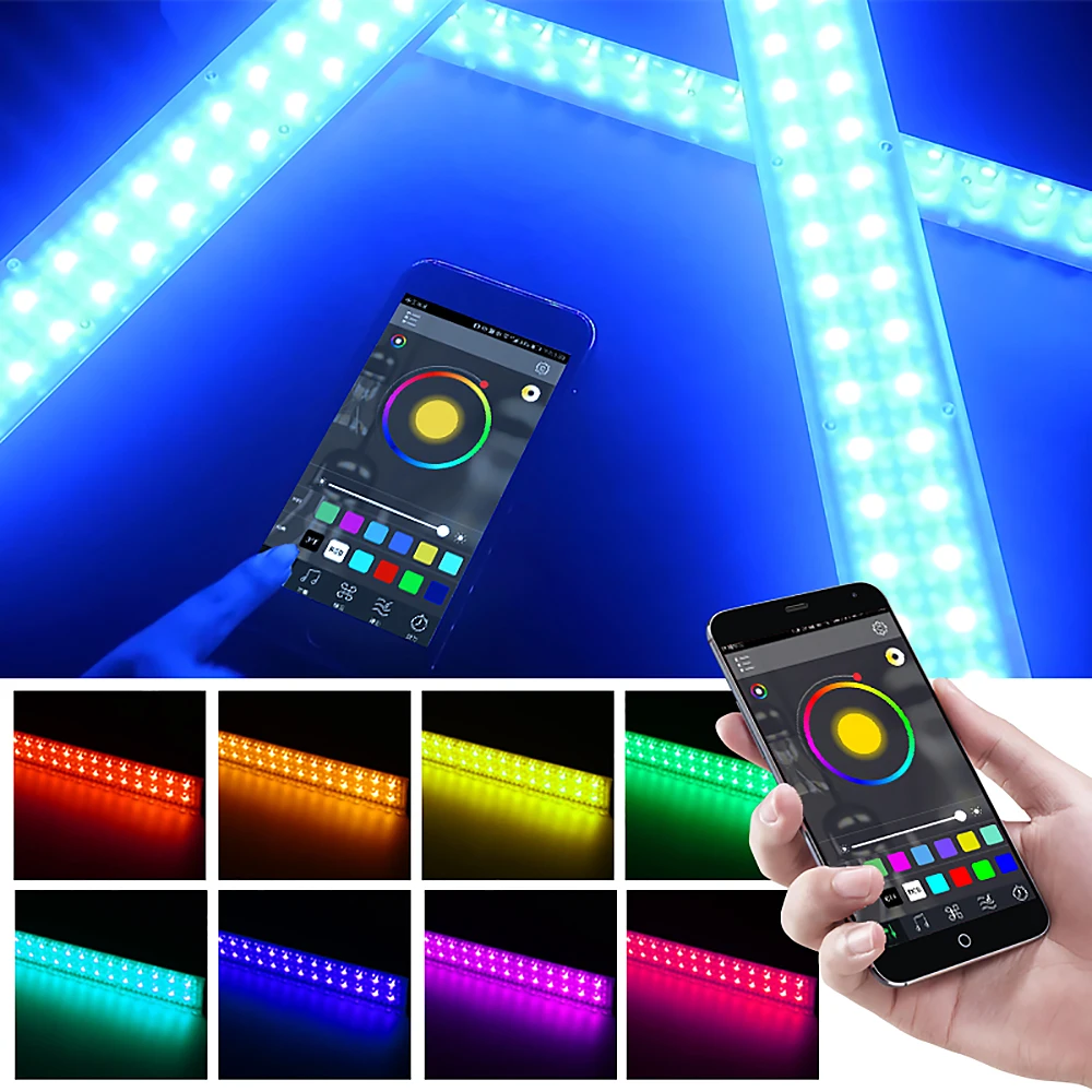  Photography Dimmable Handheld Ice Stick LED Video Light Built-In Battery 3200k To 5500k RGB Colorfu - 33030433409