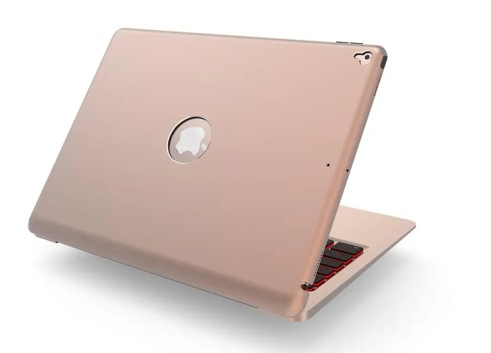 Новая беспроводная клавиатура Bluetooth корпус из алюминиевого сплава для iPad Pro 12,9 дюйма с подсветкой - Цвет: Gold