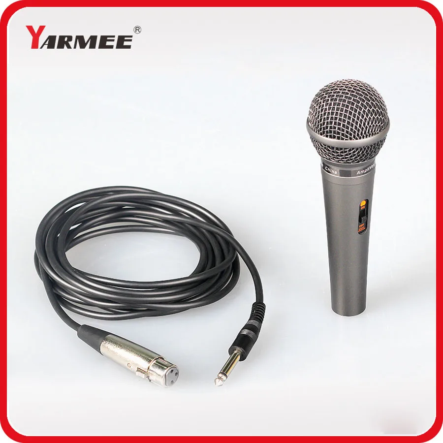 Wholesale low price dynamic handheld karaoke microphone black